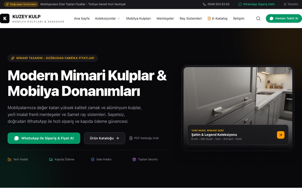 Kuzey Kulp web sitesi ekran görüntüsü